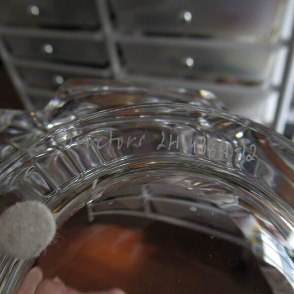 Orrefors CORONA Swedish Crystal Bowl Lars Hellsten Made In Sweden 1970s - Picture 9 of 12